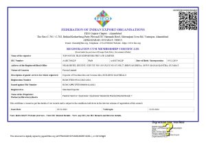 FIEO Certificate TNT